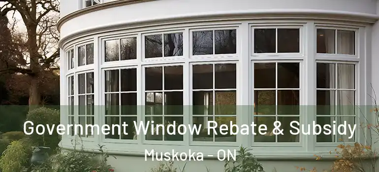  Government Window Rebate & Subsidy Muskoka - ON